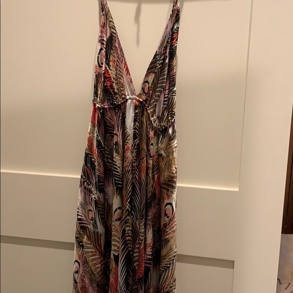 Beautiful silk blend halter dress